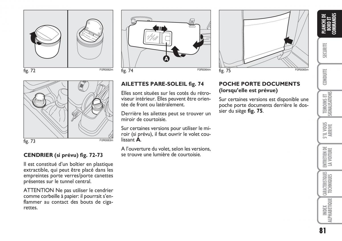 Fiat Linea manuel du proprietaire / page 82