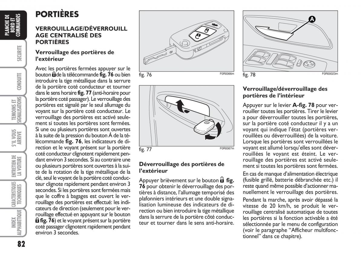 Fiat Linea manuel du proprietaire / page 83