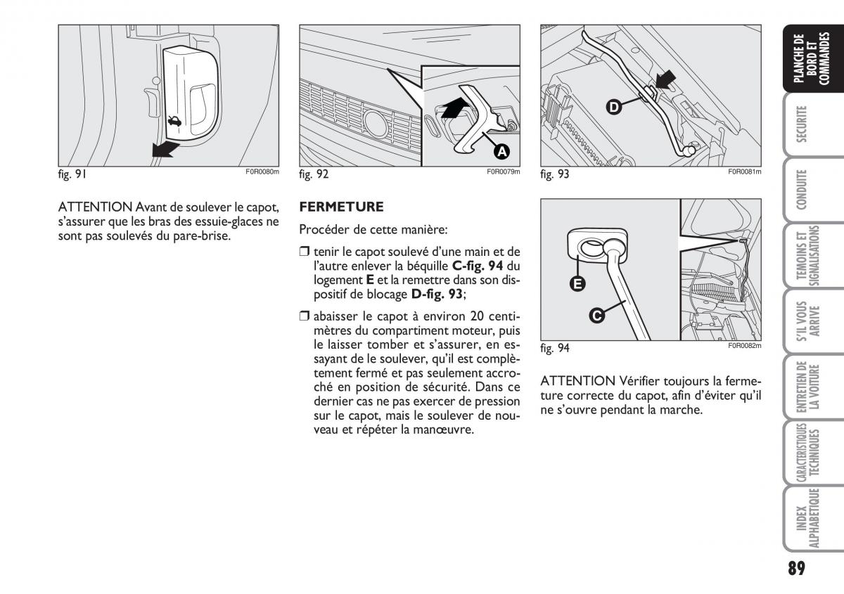 Fiat Linea manuel du proprietaire / page 90