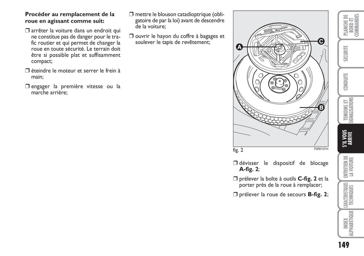 Fiat Linea manuel du proprietaire / page 150