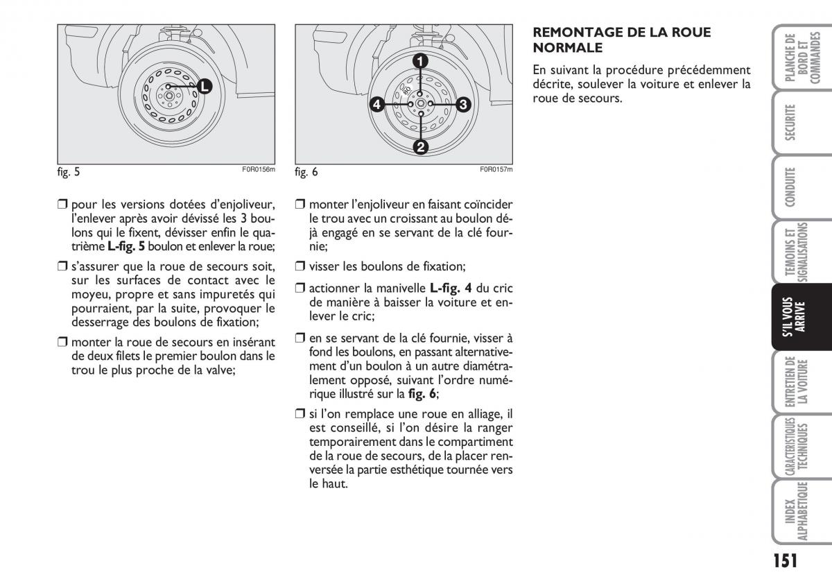 Fiat Linea manuel du proprietaire / page 152