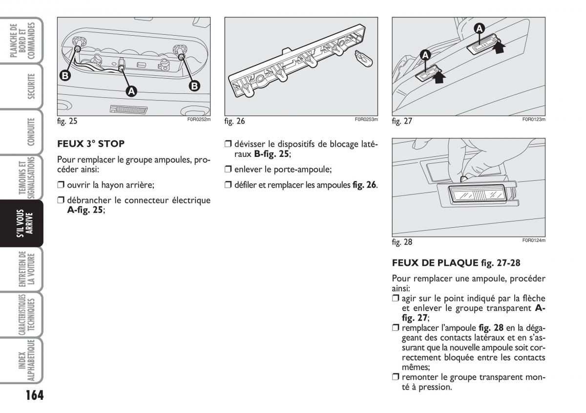 Fiat Linea manuel du proprietaire / page 165