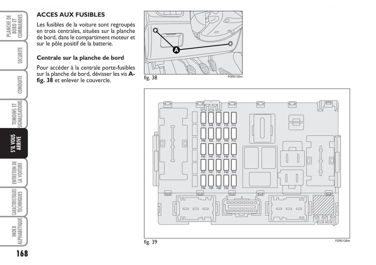 Fiat Linea manuel du proprietaire / page 169