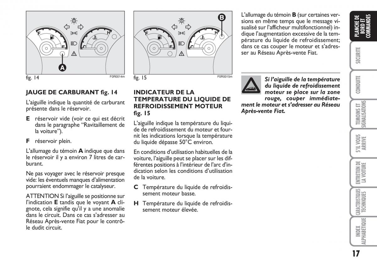 Fiat Linea manuel du proprietaire / page 18