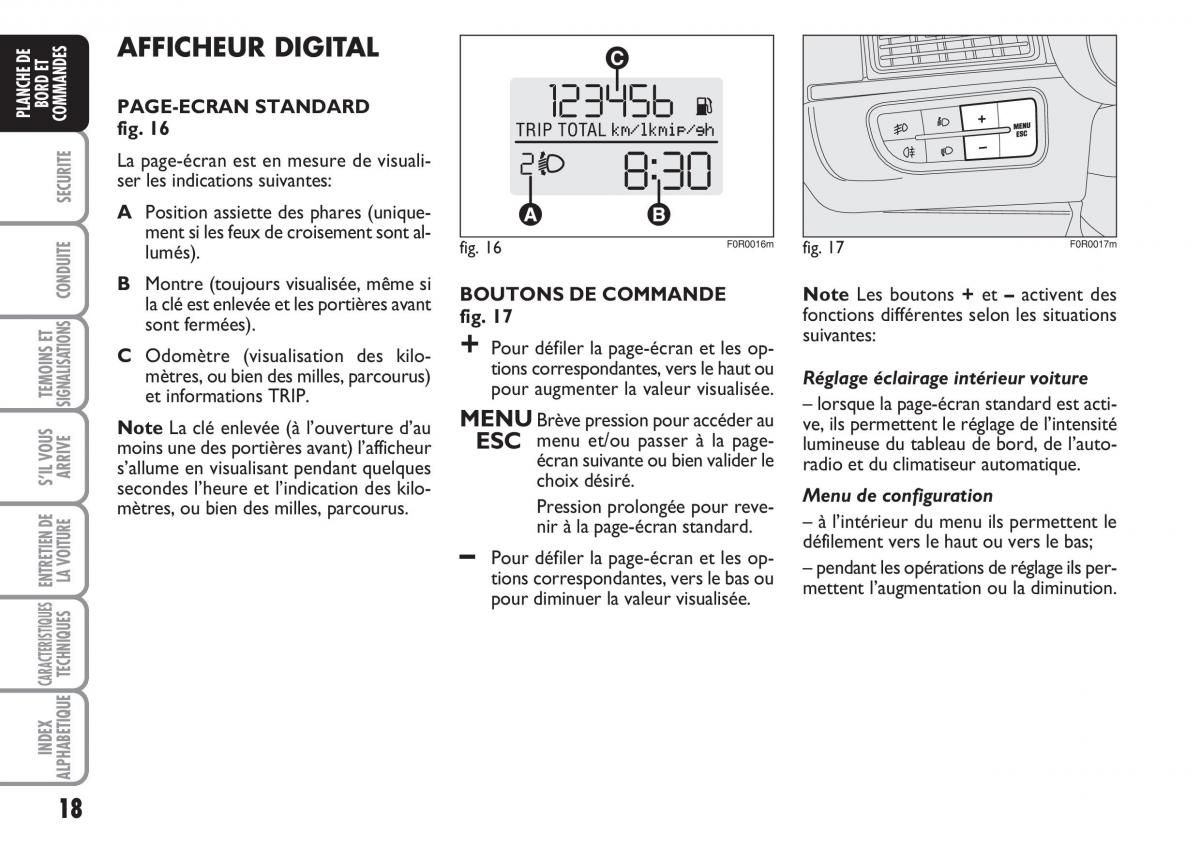 Fiat Linea manuel du proprietaire / page 19