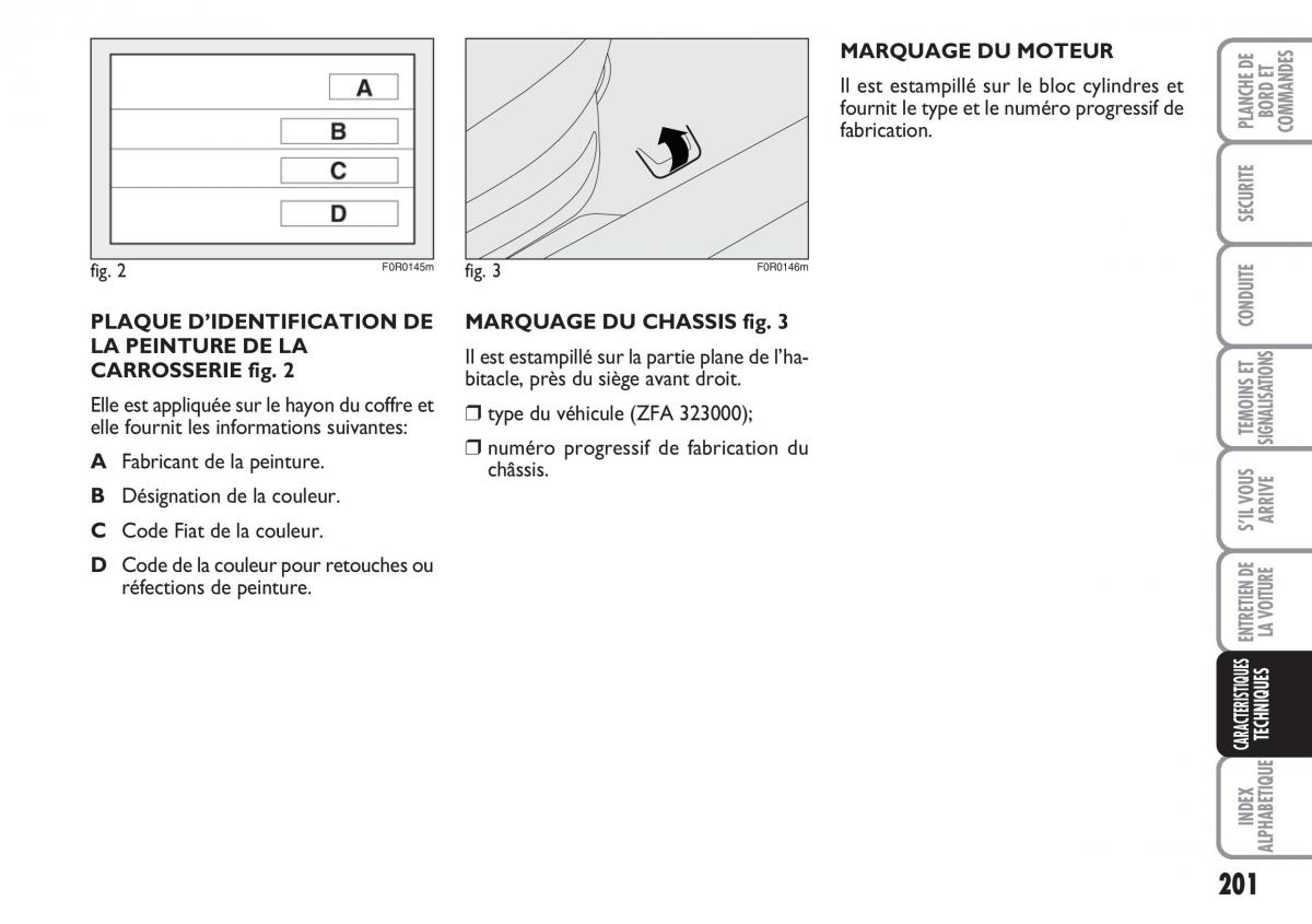 Fiat Linea manuel du proprietaire / page 202