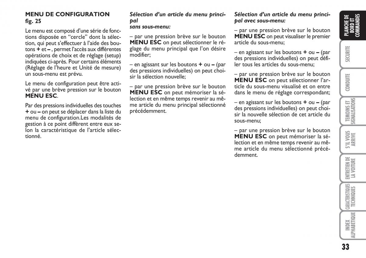 Fiat Linea manuel du proprietaire / page 34