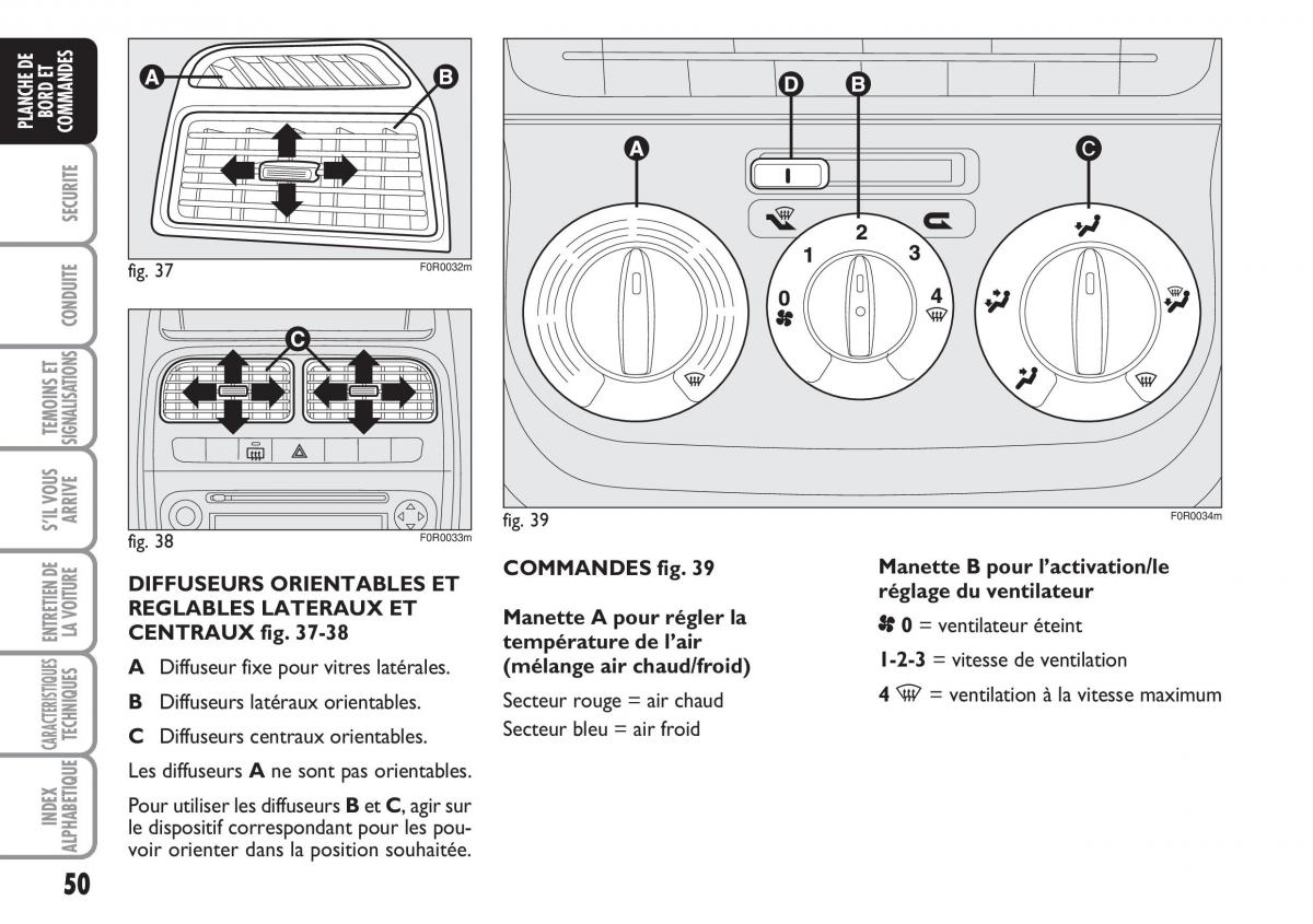 Fiat Linea manuel du proprietaire / page 51