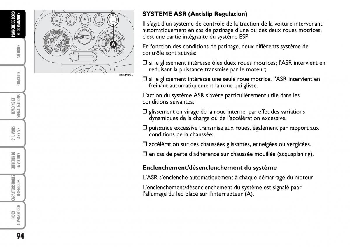 Fiat Multipla I 1 manuel du proprietaire / page 95