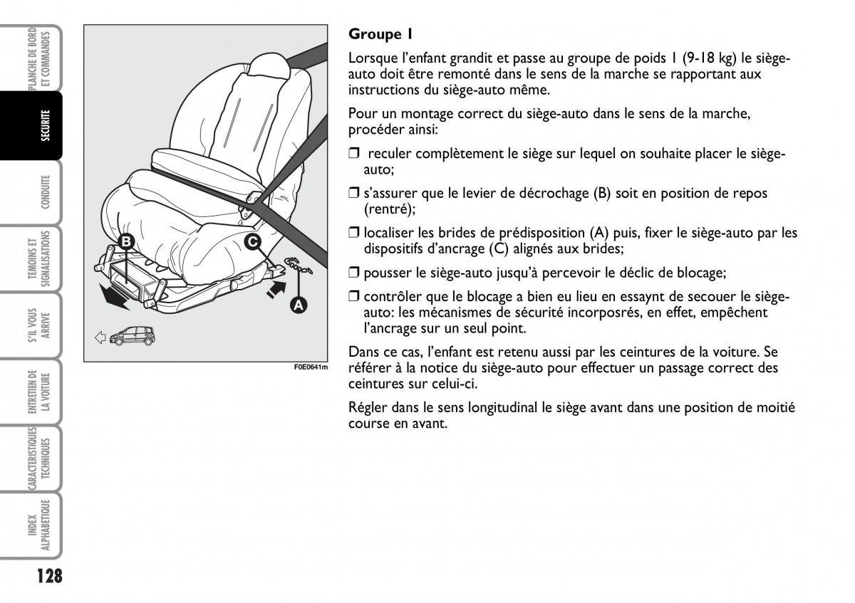 Fiat Multipla I 1 manuel du proprietaire / page 129