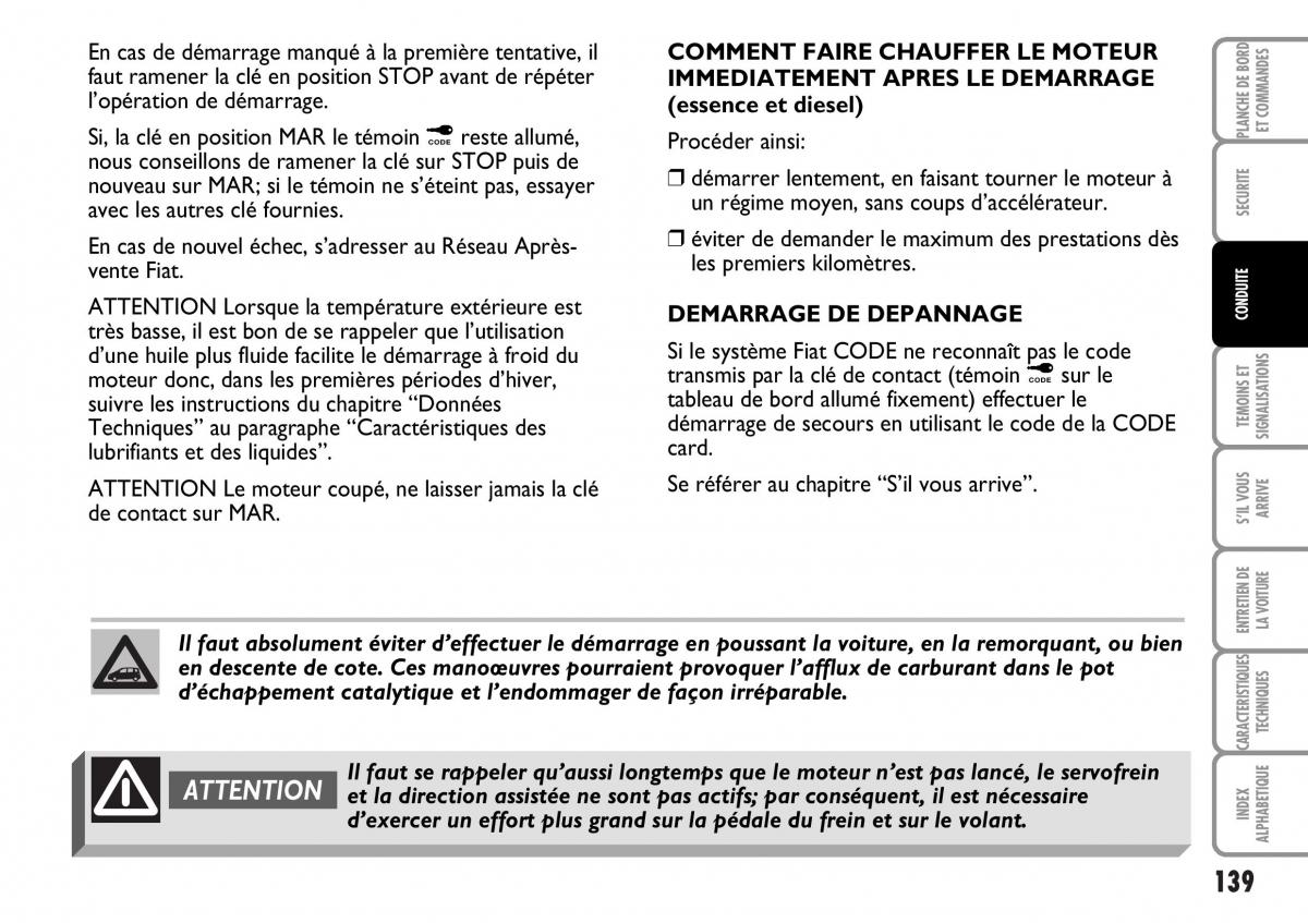 Fiat Multipla I 1 manuel du proprietaire / page 140