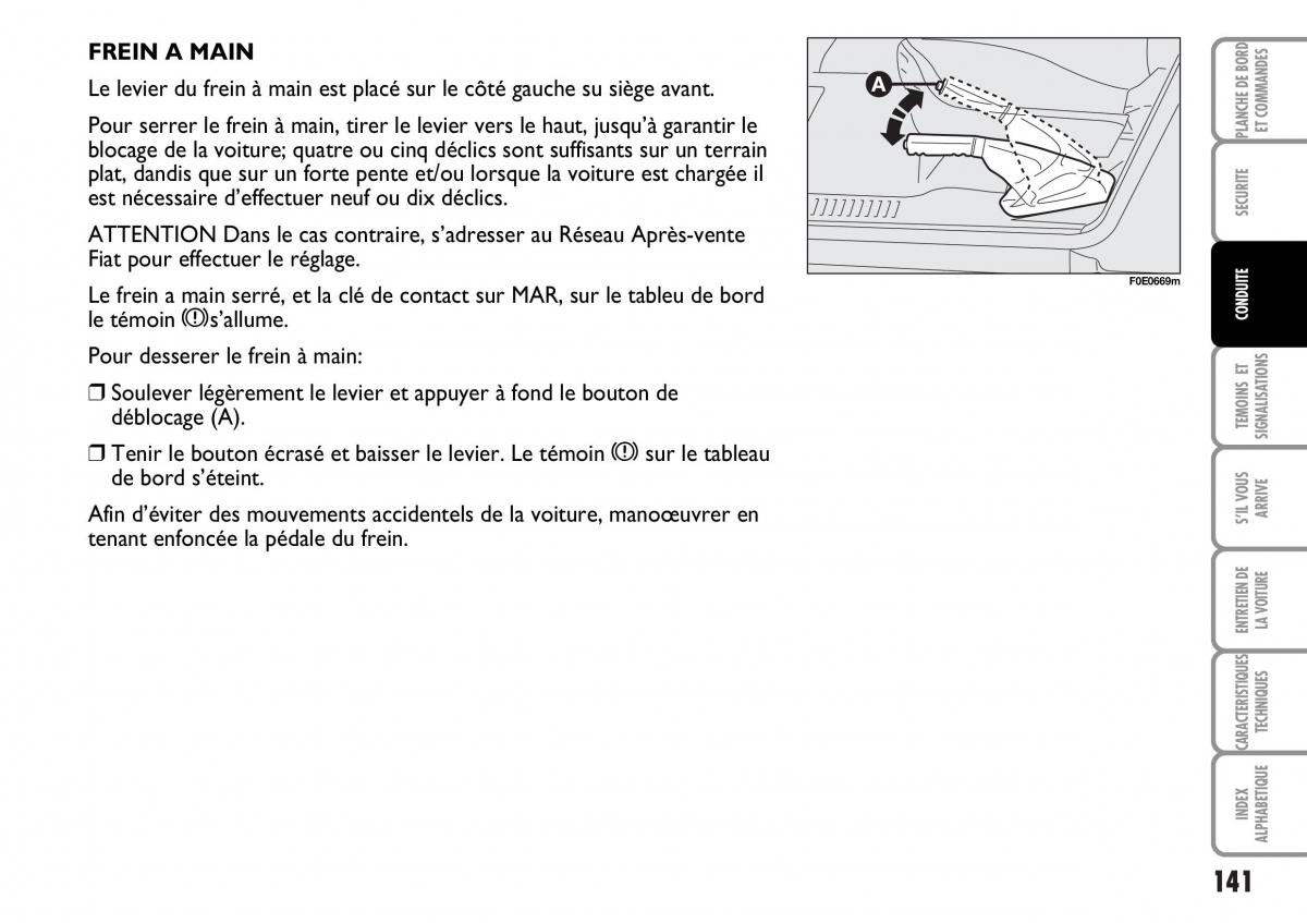 Fiat Multipla I 1 manuel du proprietaire / page 142