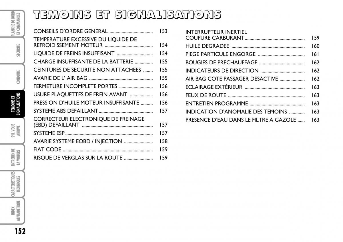 Fiat Multipla I 1 manuel du proprietaire / page 153