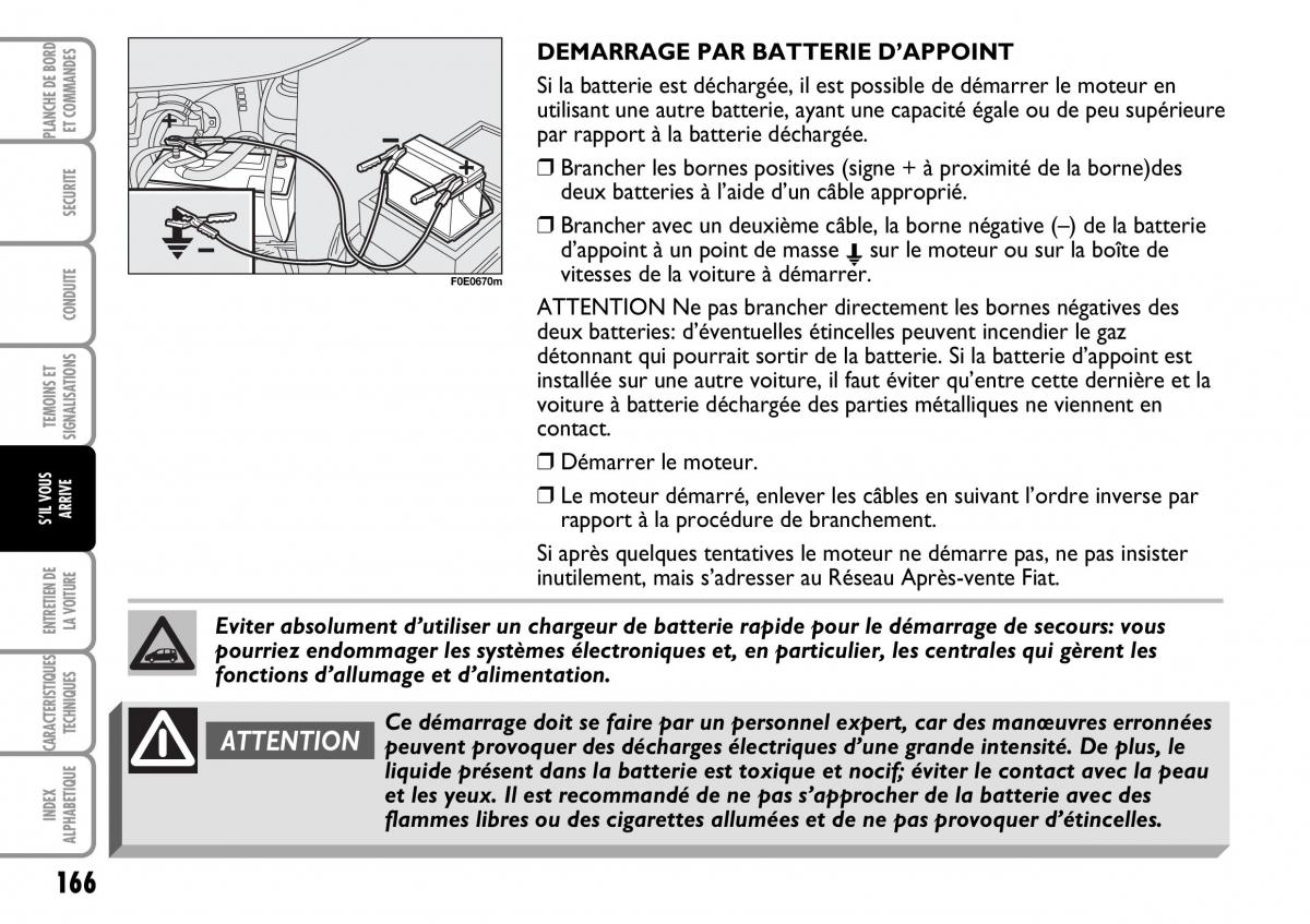 Fiat Multipla I 1 manuel du proprietaire / page 167