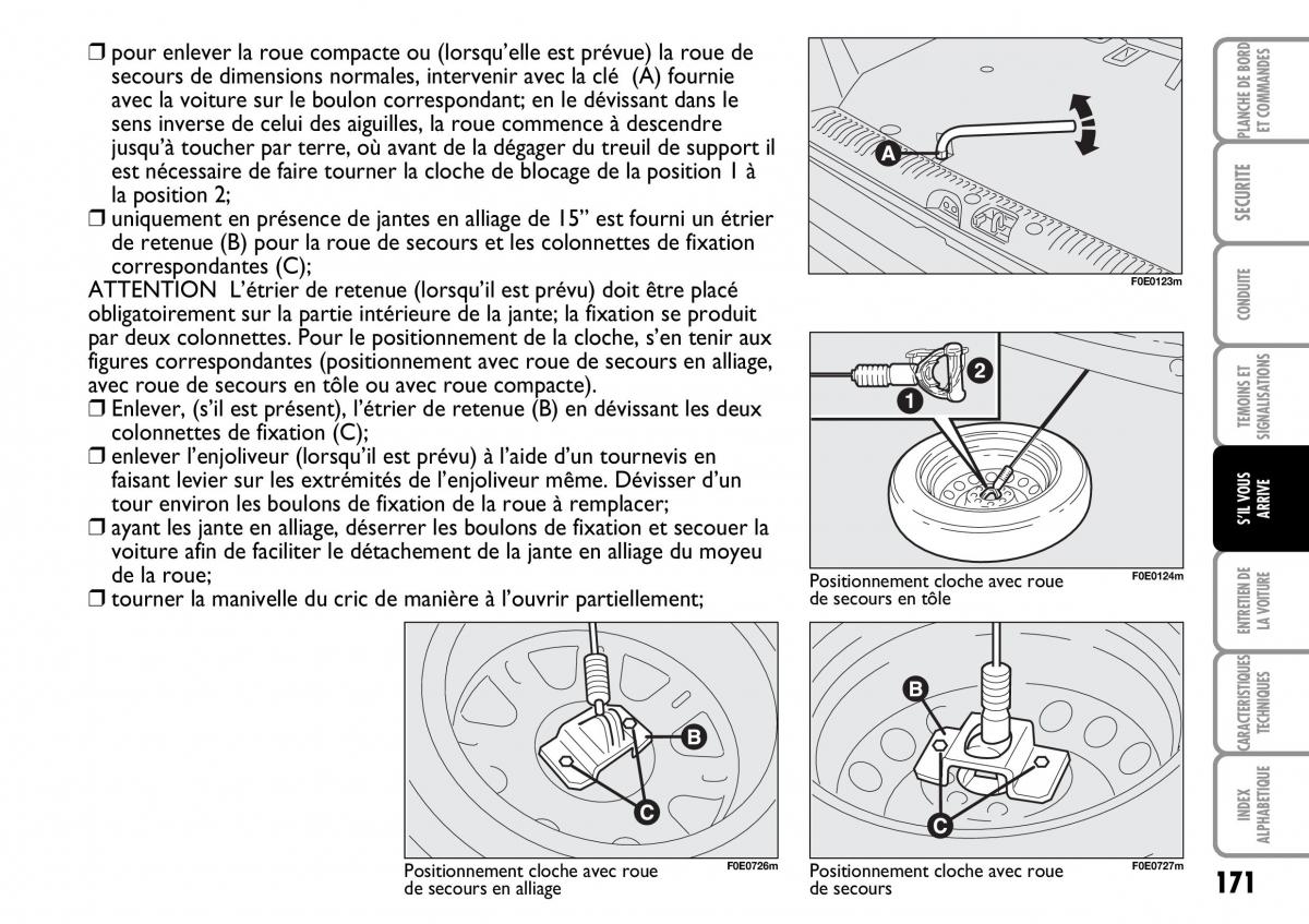 Fiat Multipla I 1 manuel du proprietaire / page 172