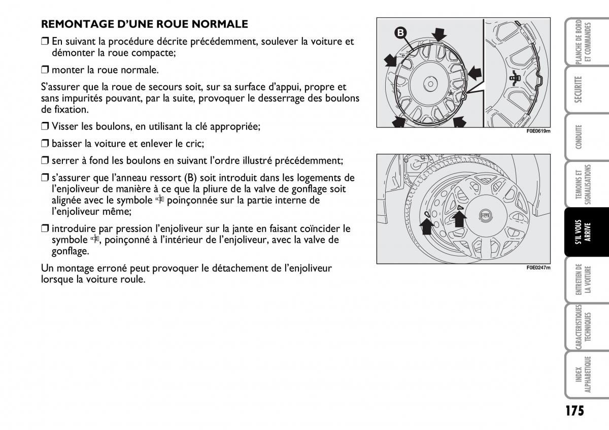 Fiat Multipla I 1 manuel du proprietaire / page 176