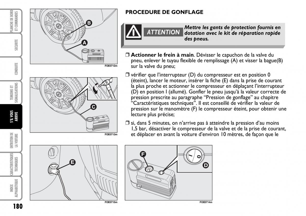 Fiat Multipla I 1 manuel du proprietaire / page 181