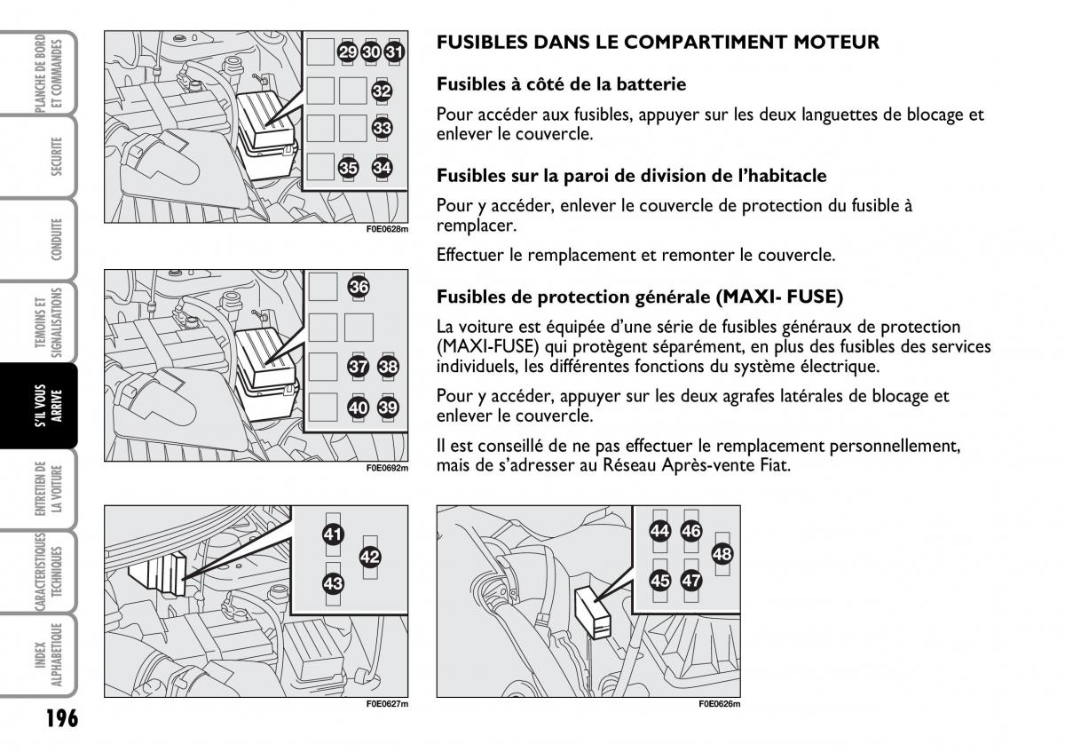 Fiat Multipla I 1 manuel du proprietaire / page 197