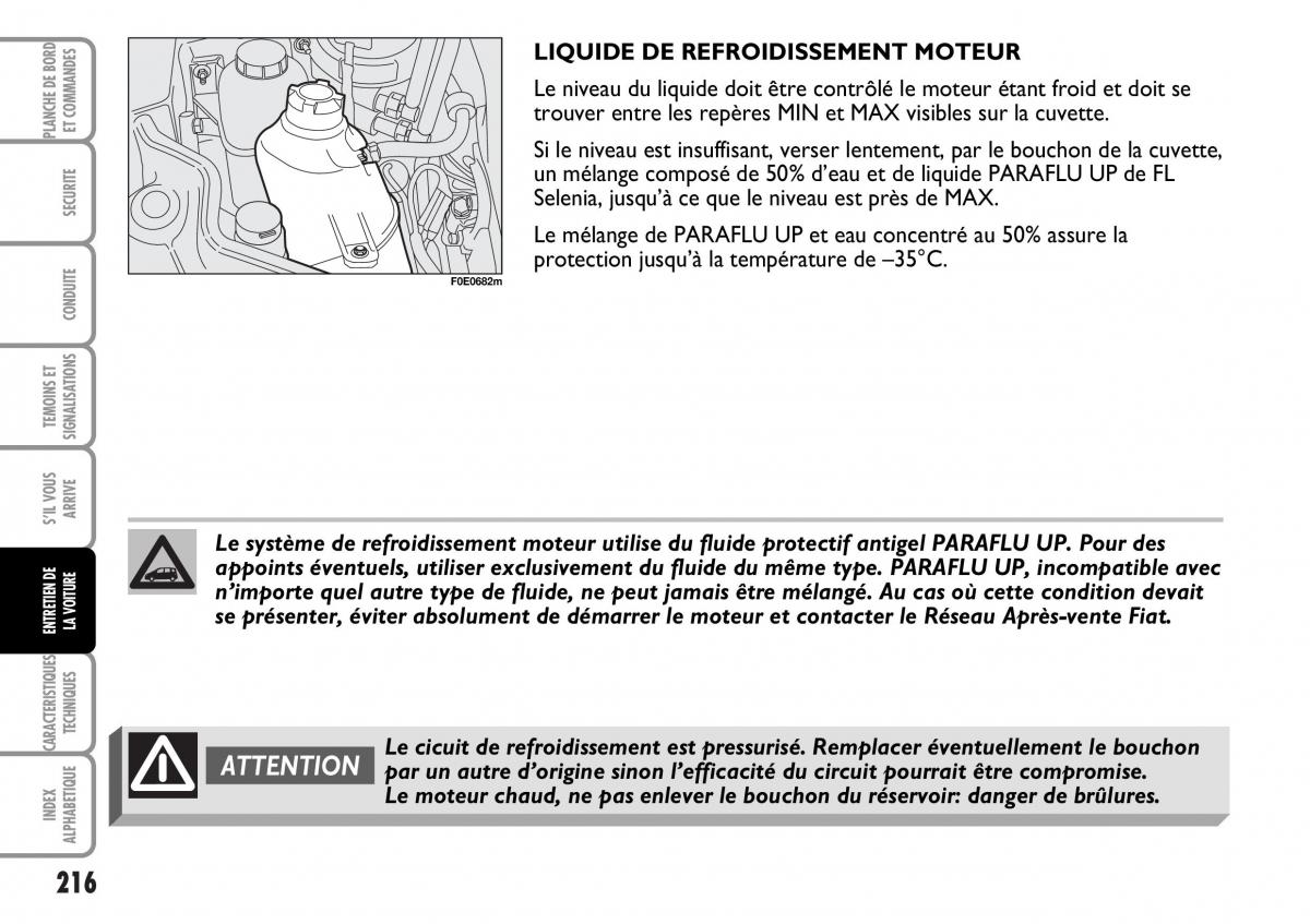 Fiat Multipla I 1 manuel du proprietaire / page 217