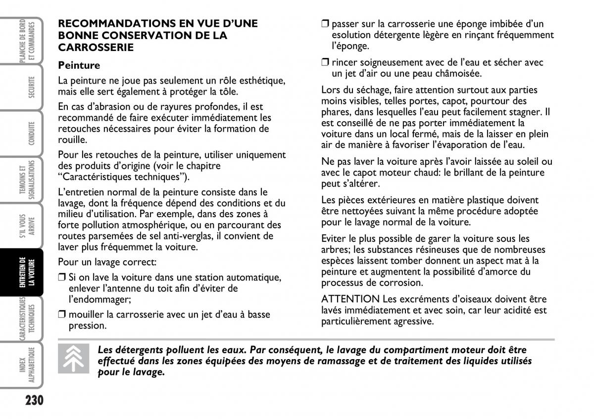 Fiat Multipla I 1 manuel du proprietaire / page 231