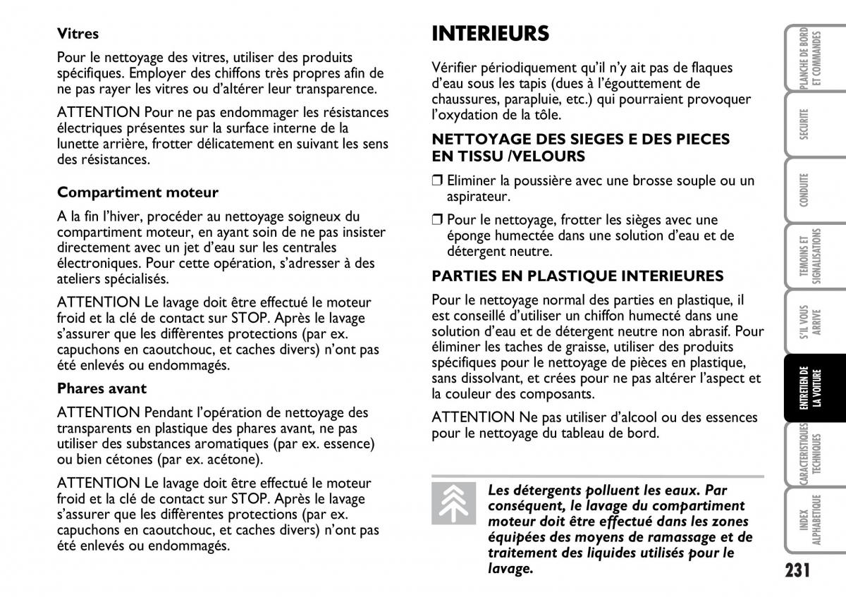 Fiat Multipla I 1 manuel du proprietaire / page 232