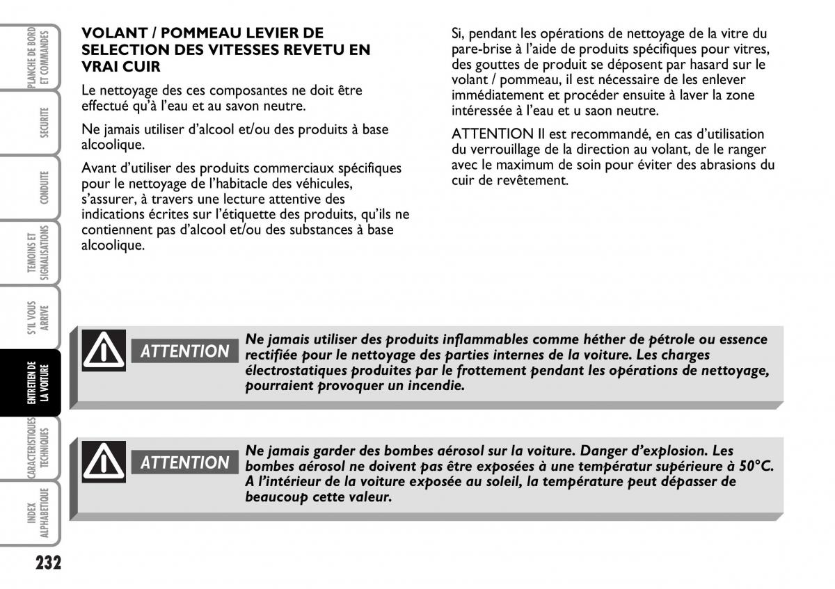 Fiat Multipla I 1 manuel du proprietaire / page 233