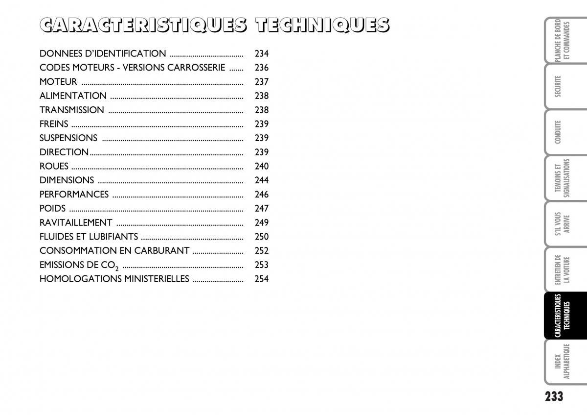 Fiat Multipla I 1 manuel du proprietaire / page 234