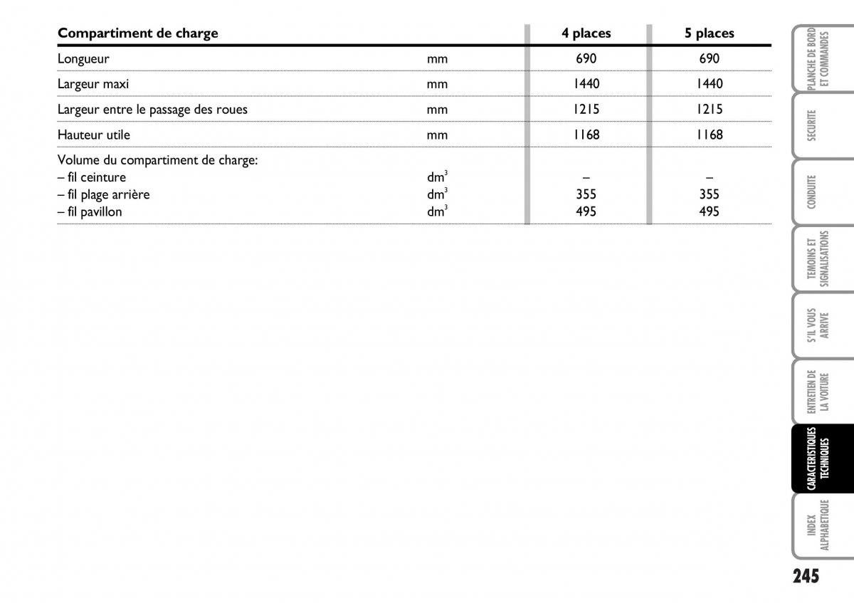 Fiat Multipla I 1 manuel du proprietaire / page 246