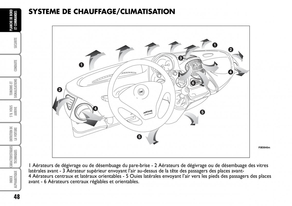 Fiat Multipla I 1 manuel du proprietaire / page 49