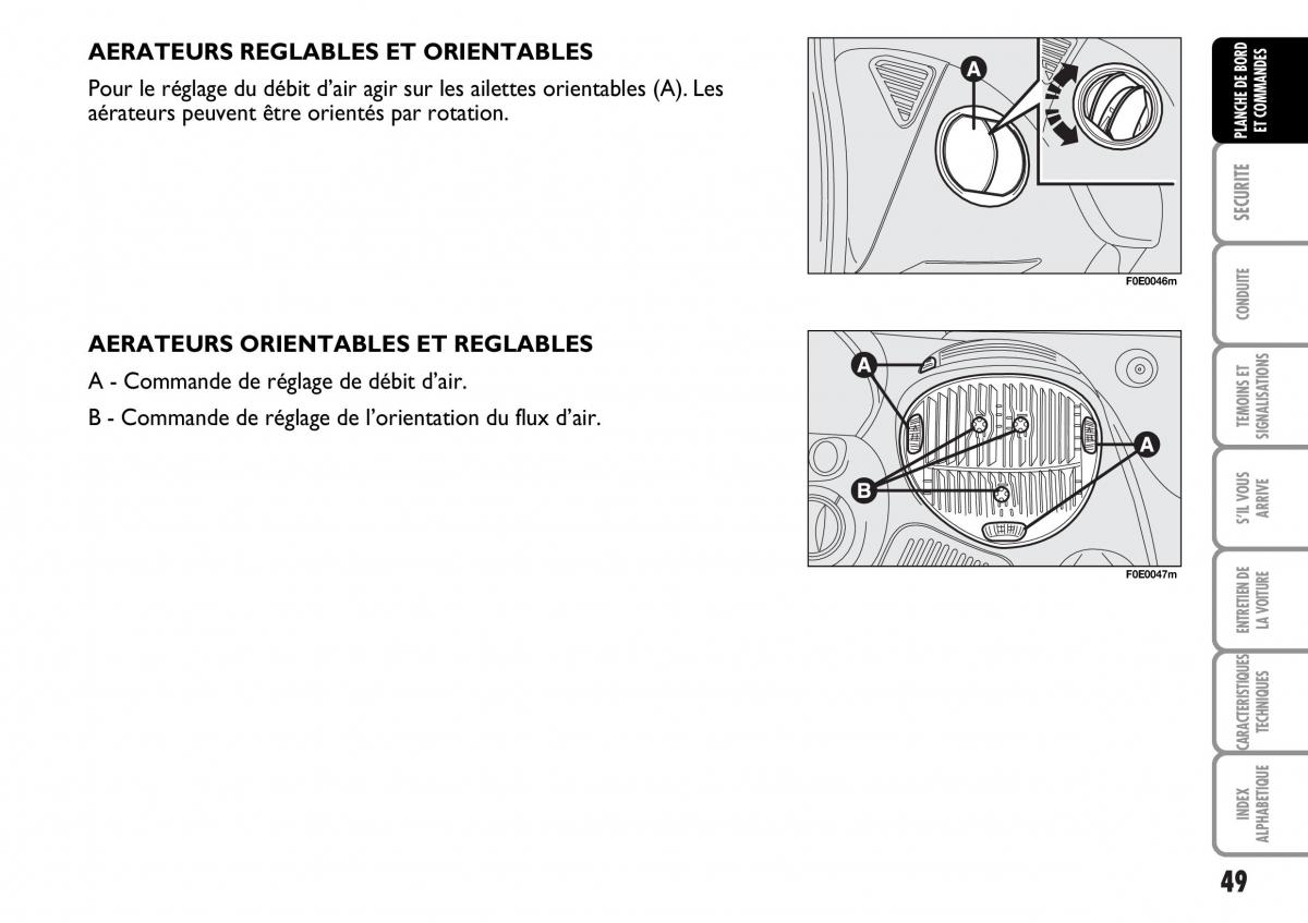 Fiat Multipla I 1 manuel du proprietaire / page 50