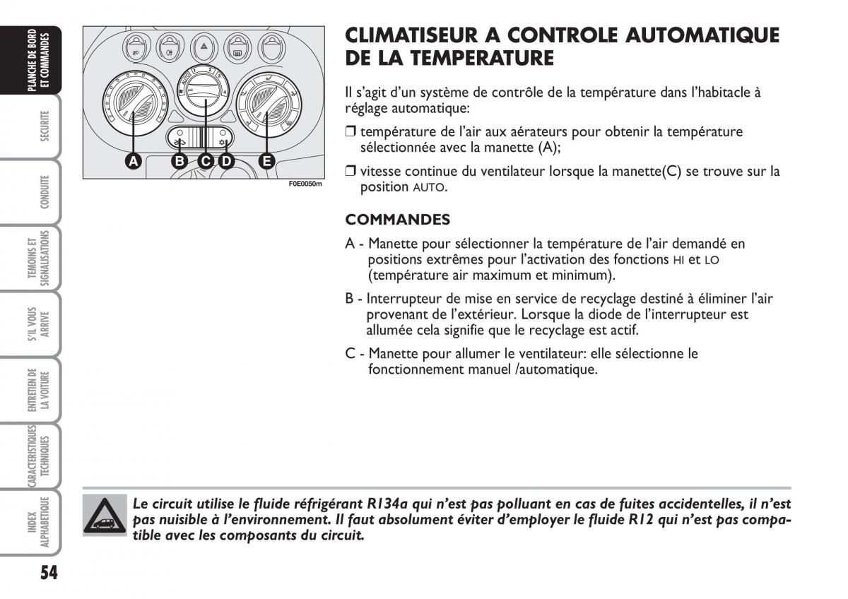 Fiat Multipla II 2 manuel du proprietaire / page 55