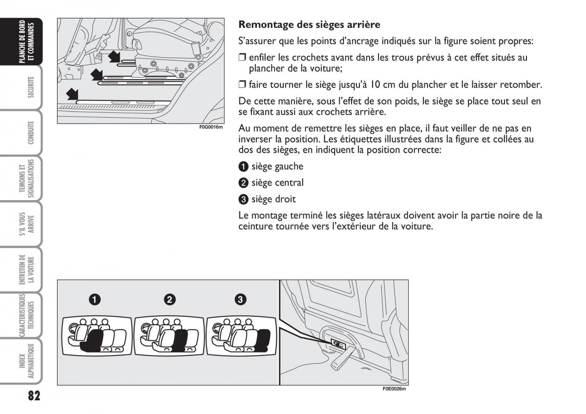 Fiat Multipla II 2 manuel du proprietaire / page 83