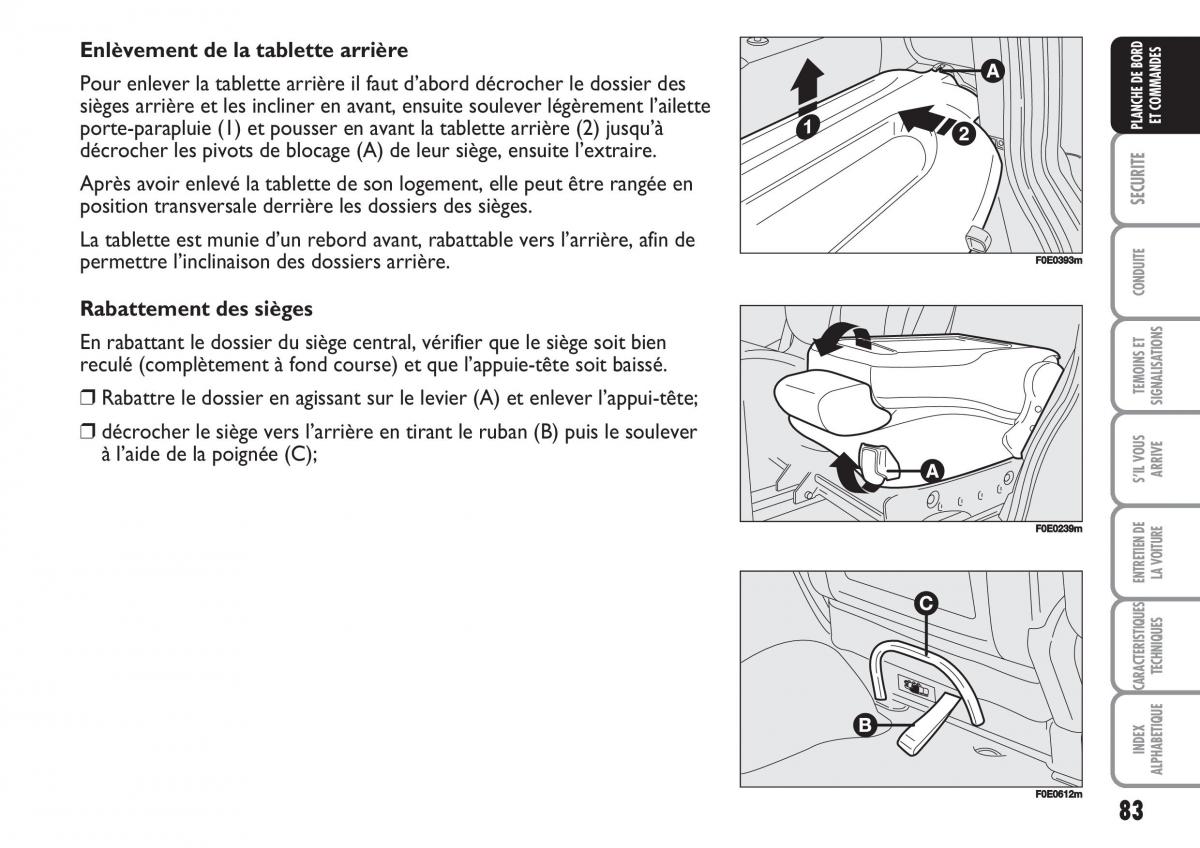 Fiat Multipla II 2 manuel du proprietaire / page 84