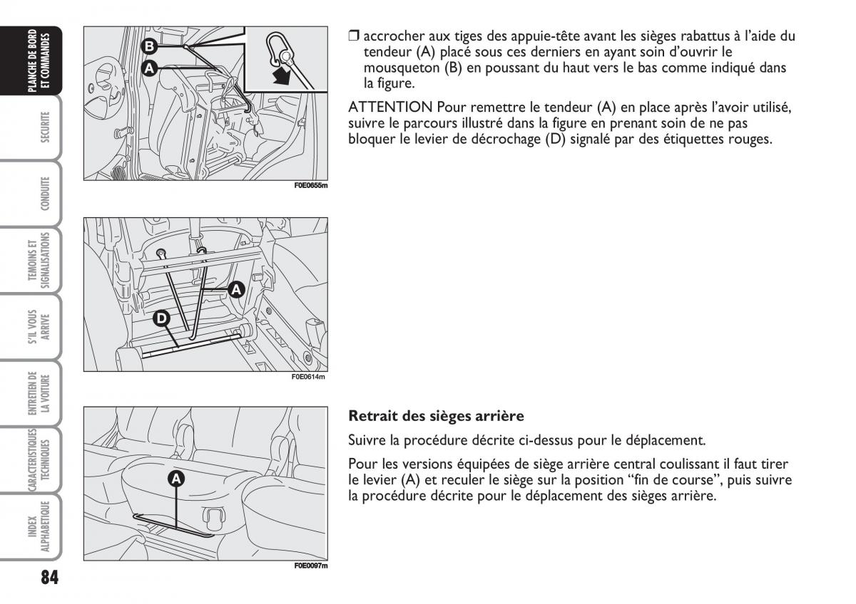 Fiat Multipla II 2 manuel du proprietaire / page 85