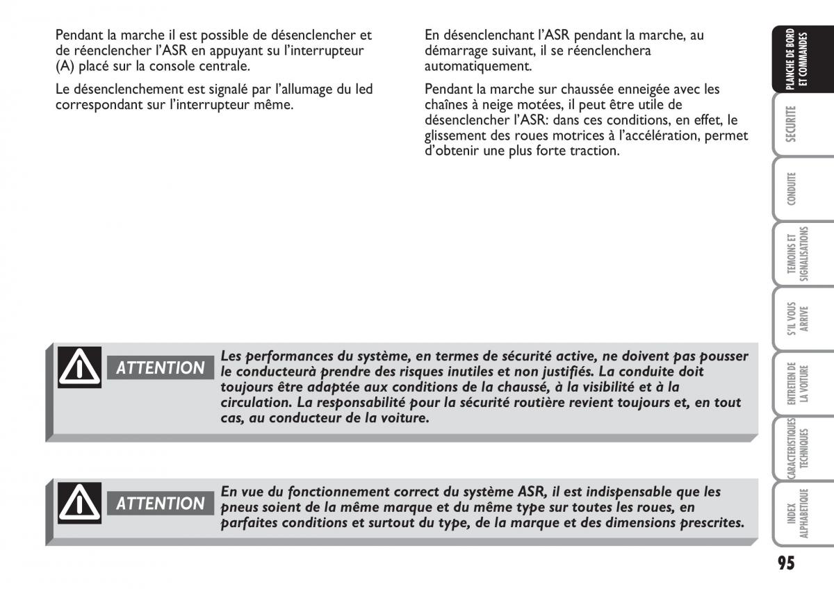 Fiat Multipla II 2 manuel du proprietaire / page 96