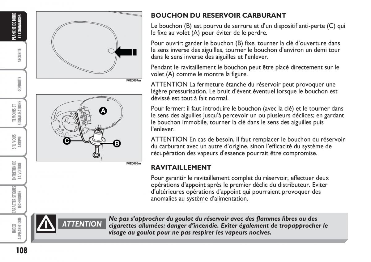 Fiat Multipla II 2 manuel du proprietaire / page 109