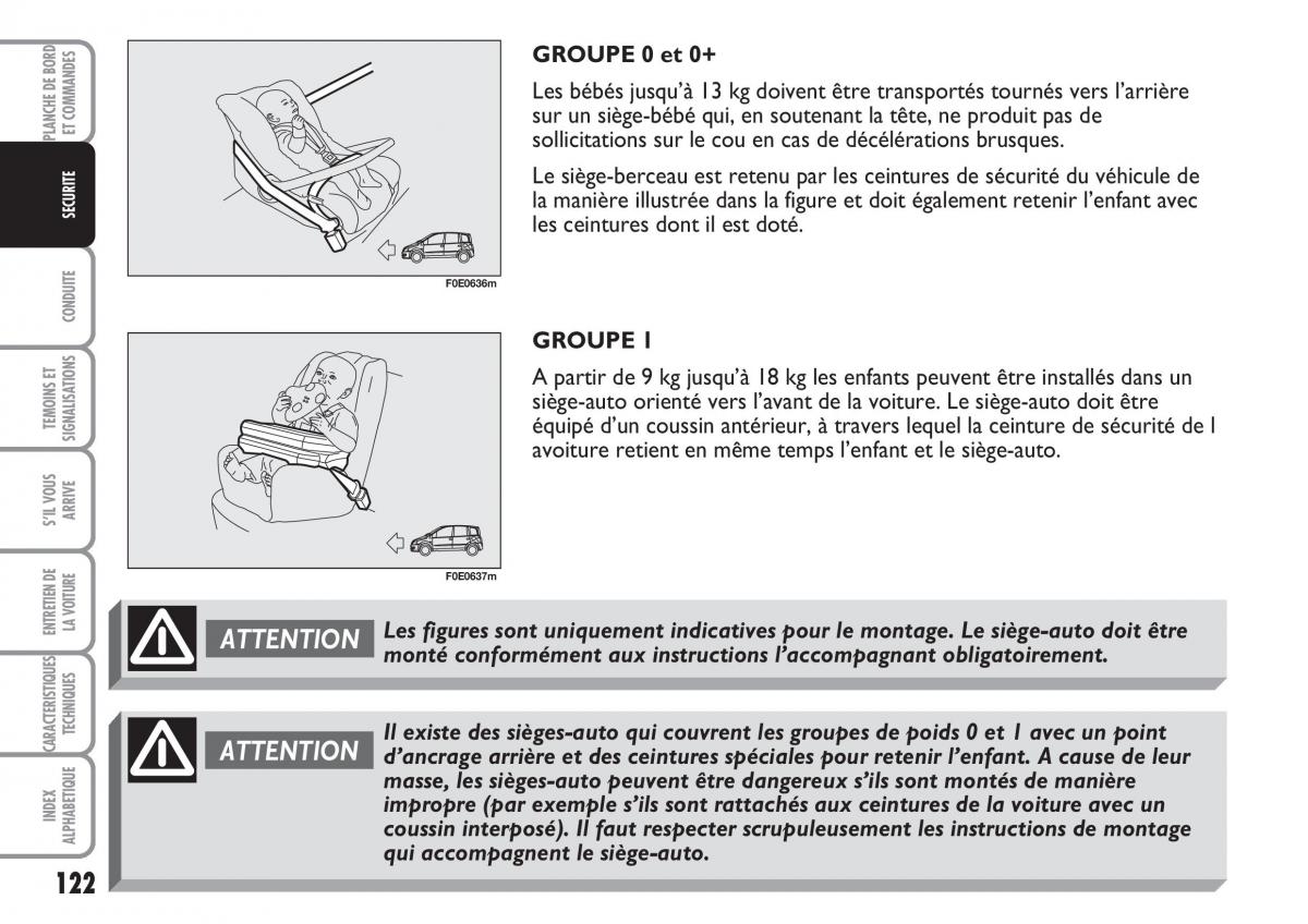 Fiat Multipla II 2 manuel du proprietaire / page 123