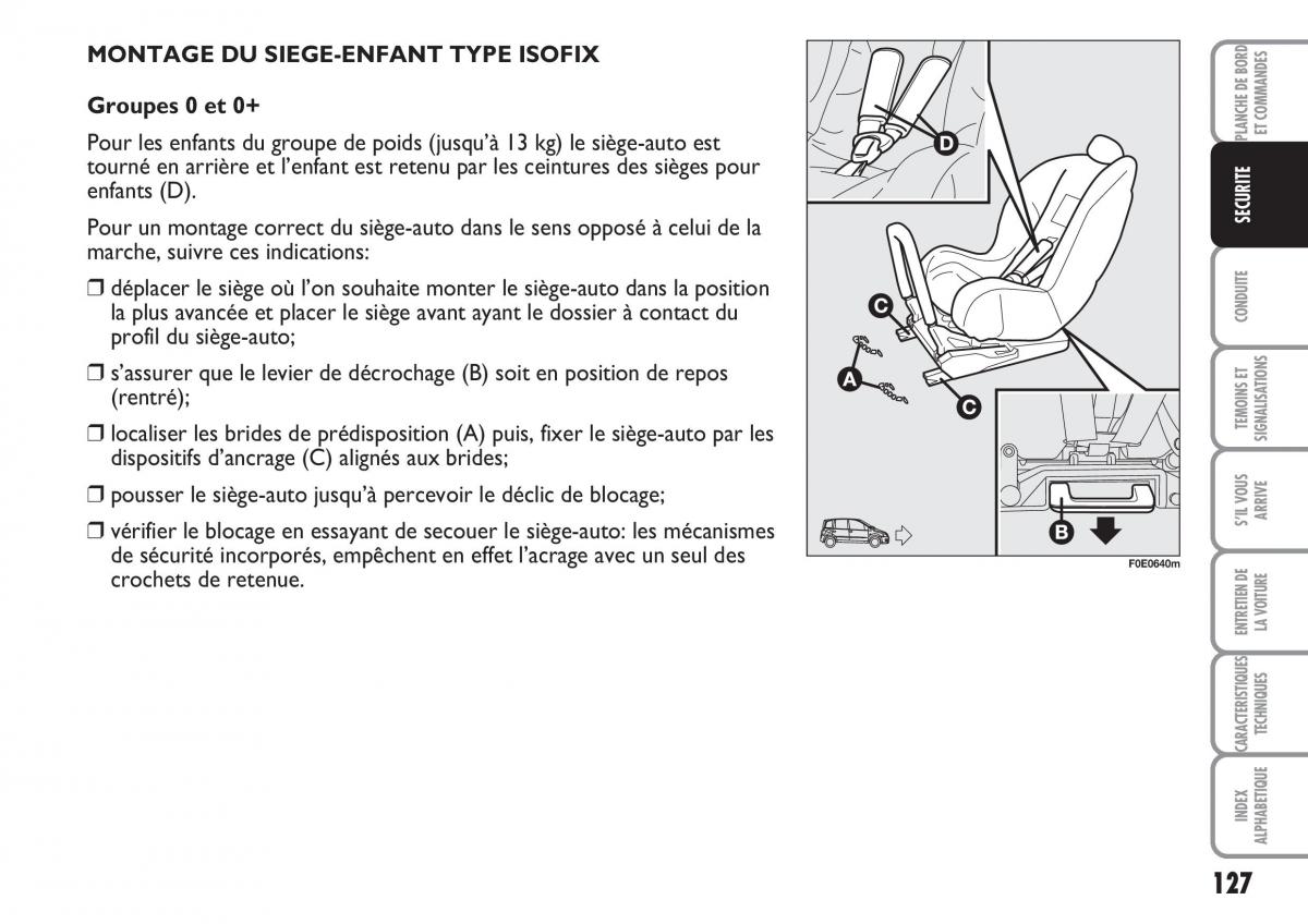 Fiat Multipla II 2 manuel du proprietaire / page 128