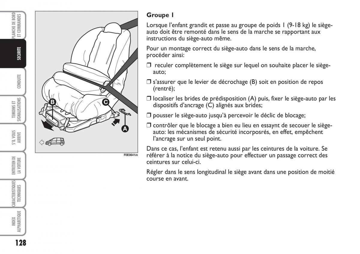 Fiat Multipla II 2 manuel du proprietaire / page 129