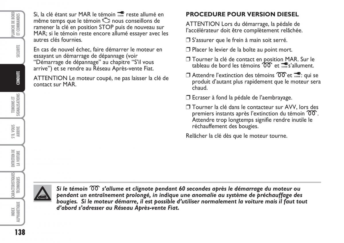 Fiat Multipla II 2 manuel du proprietaire / page 139