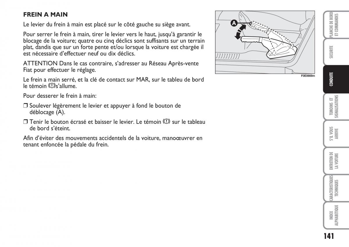 Fiat Multipla II 2 manuel du proprietaire / page 142