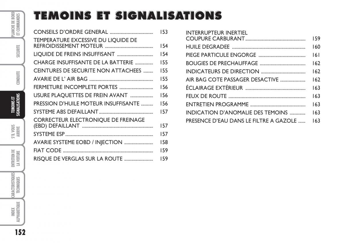 Fiat Multipla II 2 manuel du proprietaire / page 153