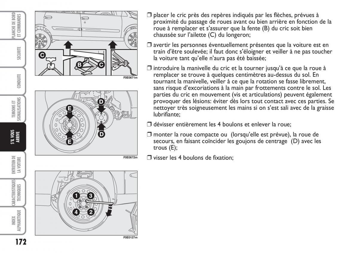 Fiat Multipla II 2 manuel du proprietaire / page 173