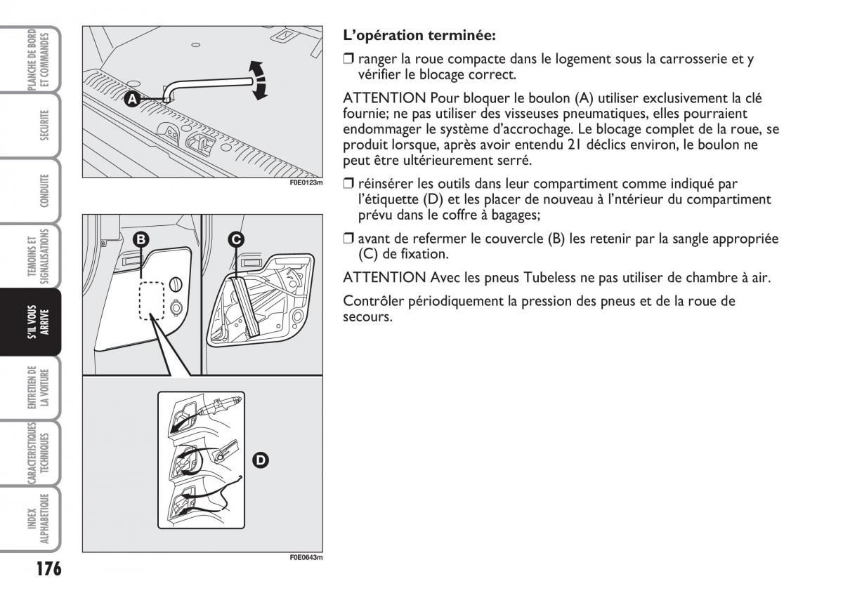 Fiat Multipla II 2 manuel du proprietaire / page 177