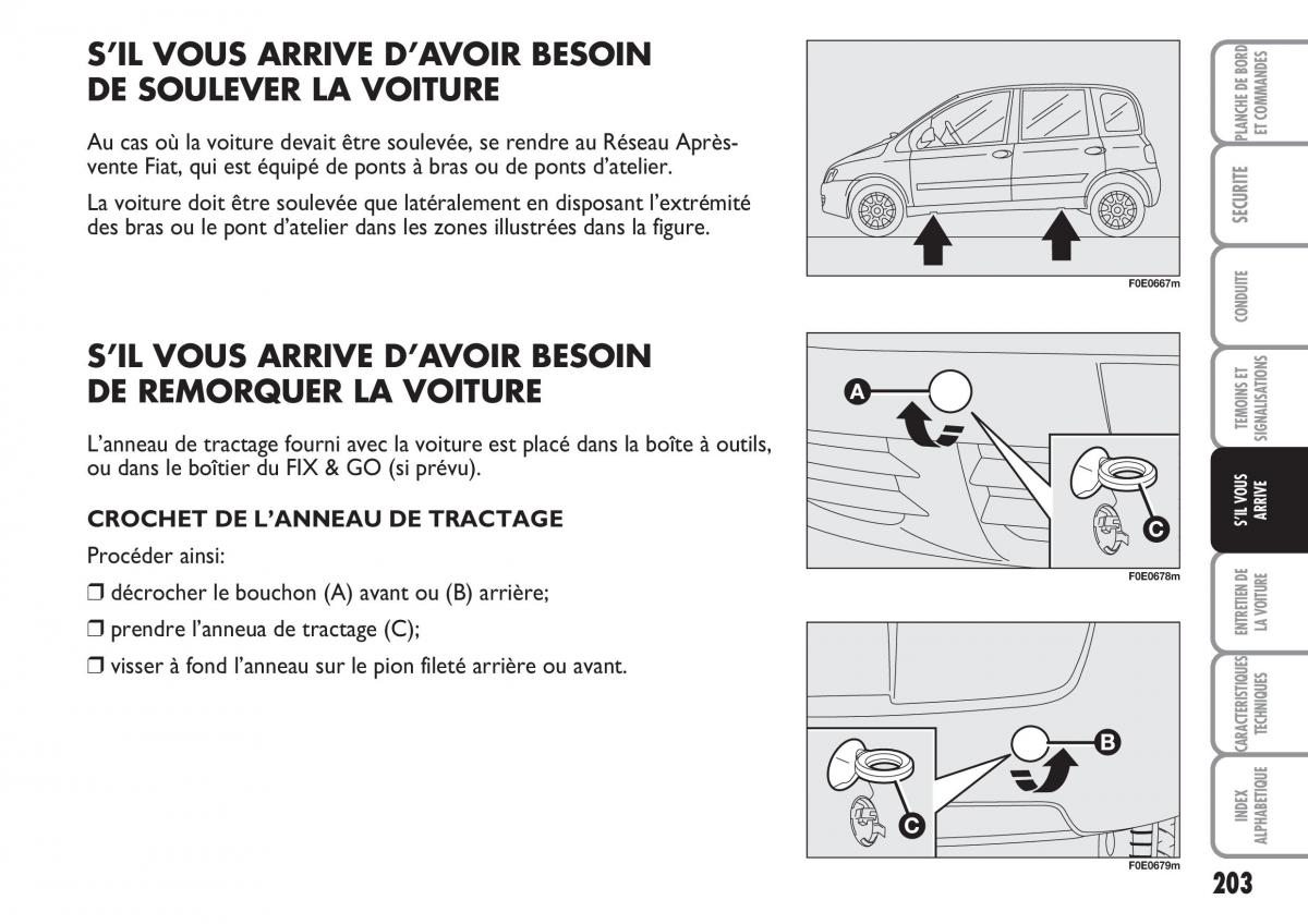 Fiat Multipla II 2 manuel du proprietaire / page 204