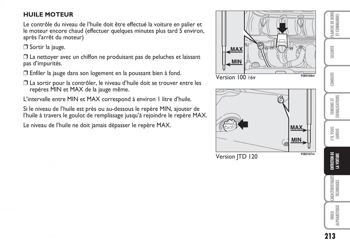 Fiat Multipla II 2 manuel du proprietaire / page 214