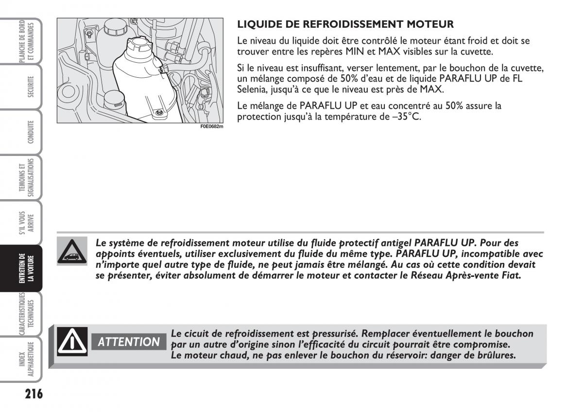 Fiat Multipla II 2 manuel du proprietaire / page 217