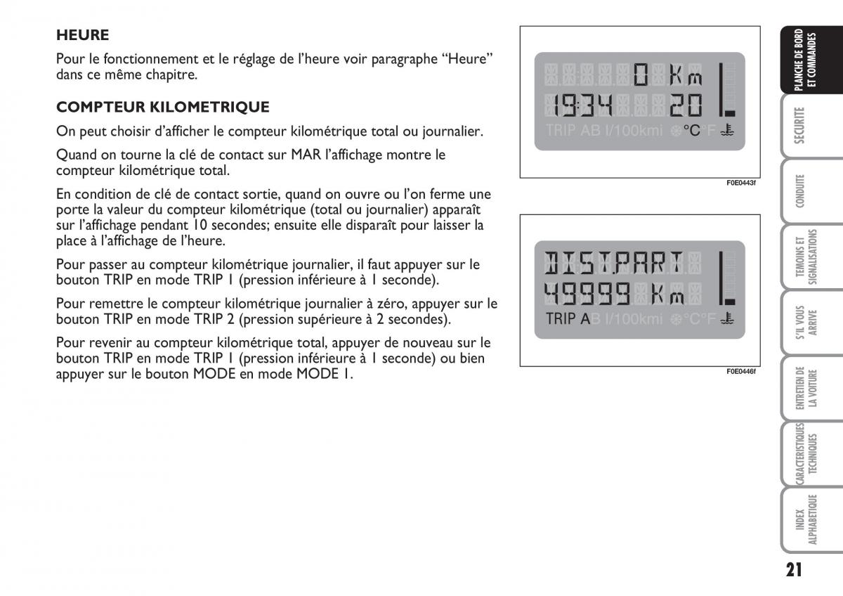 Fiat Multipla II 2 manuel du proprietaire / page 22