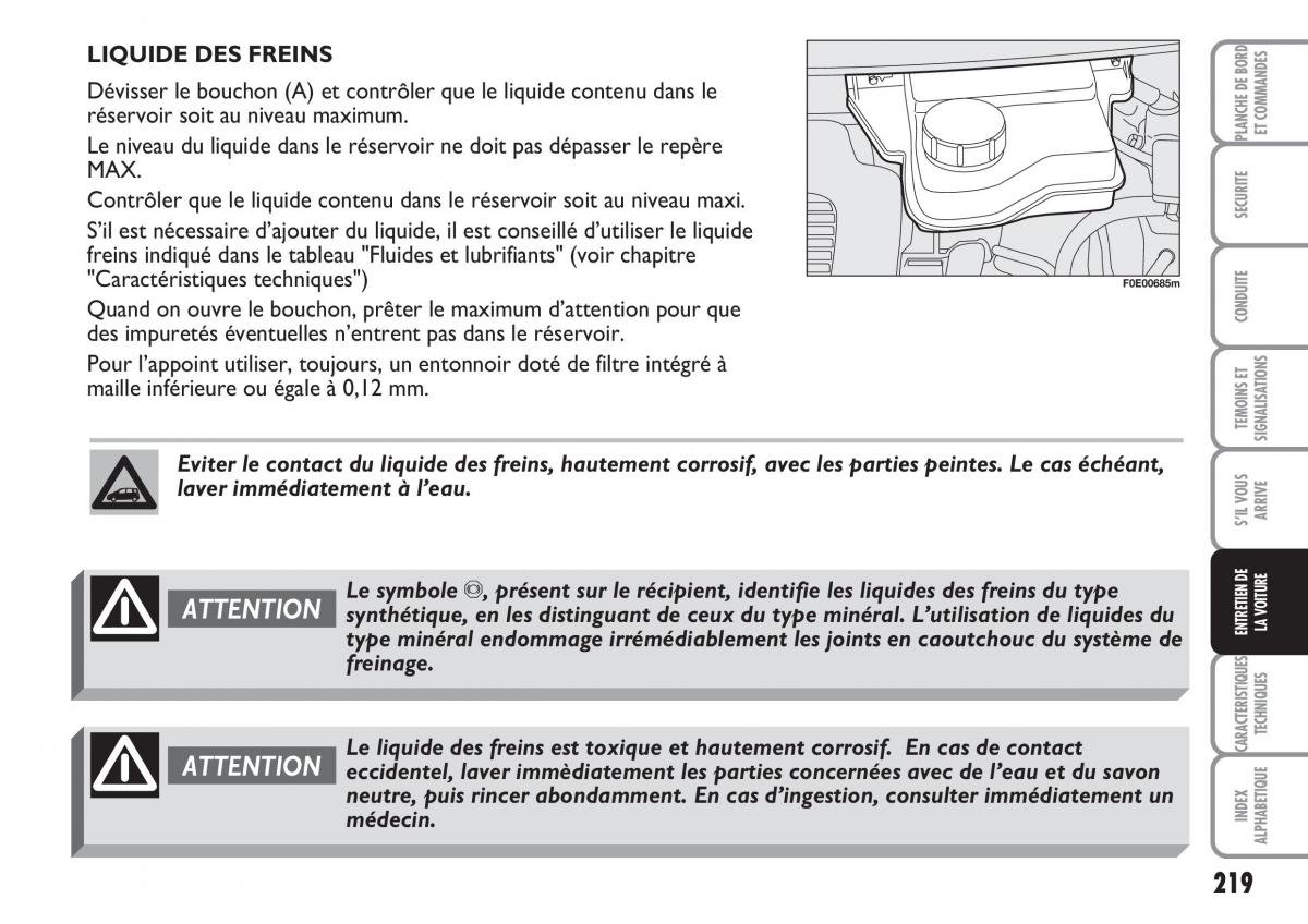 Fiat Multipla II 2 manuel du proprietaire / page 220