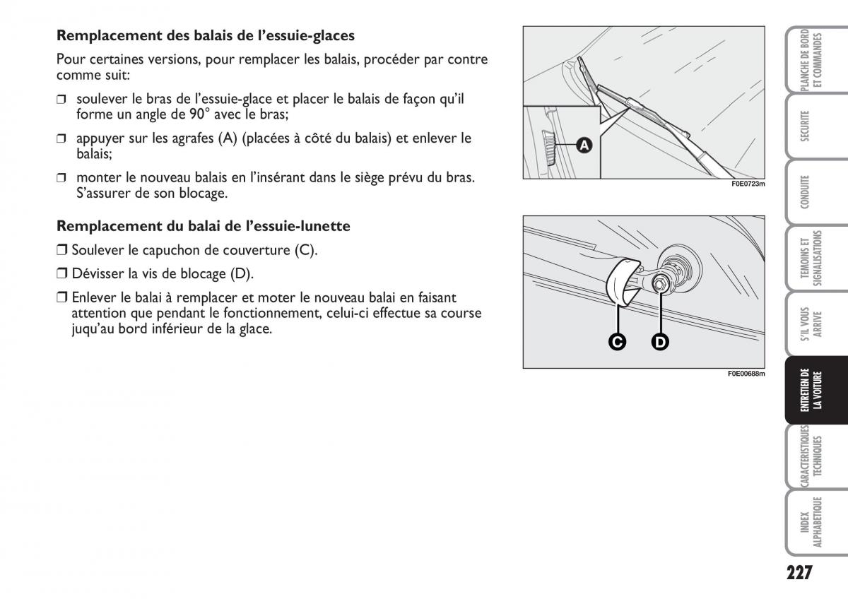 Fiat Multipla II 2 manuel du proprietaire / page 228